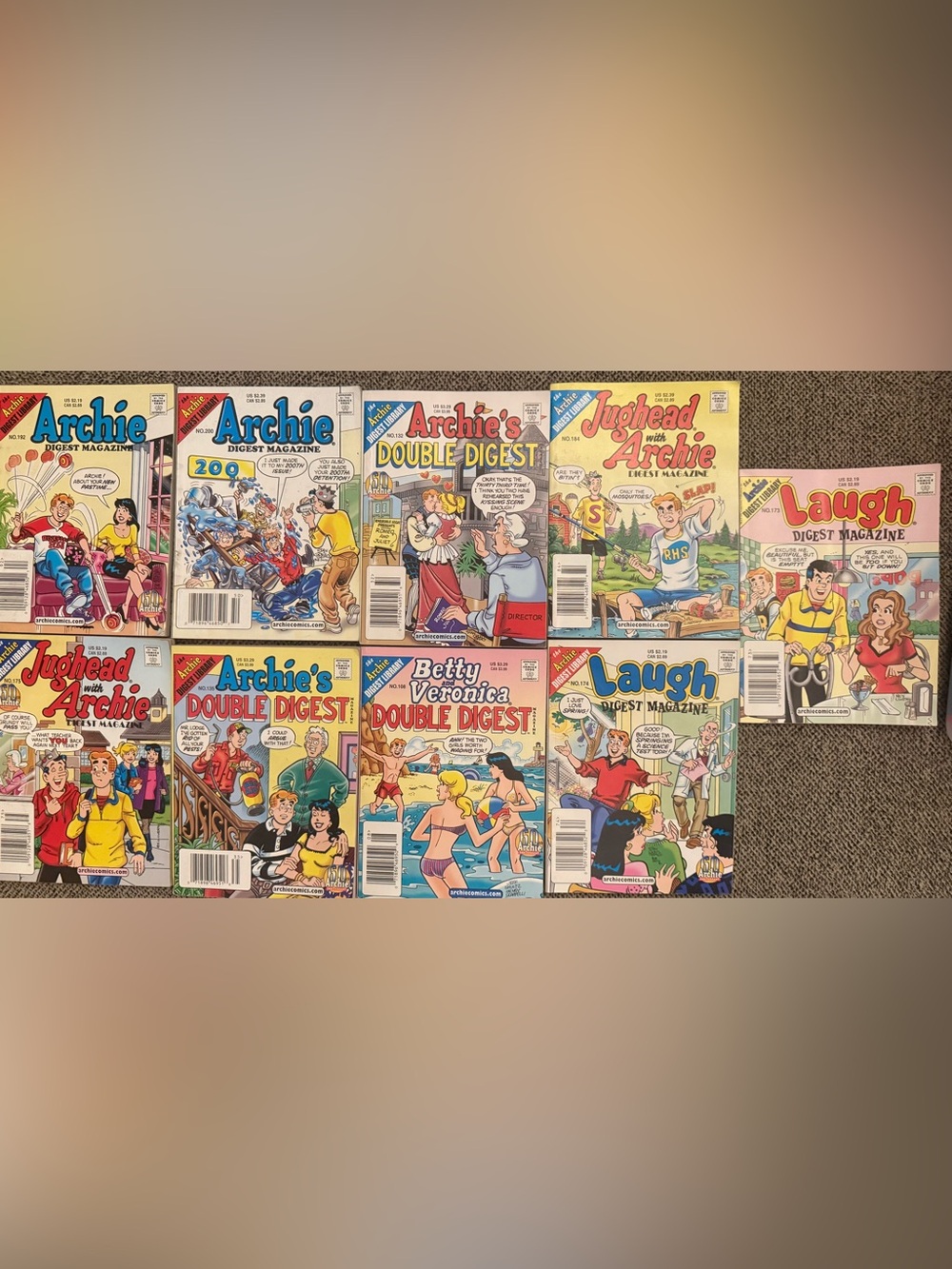 Archie Double Digest Comic Collection - Colorful Covers (Set)